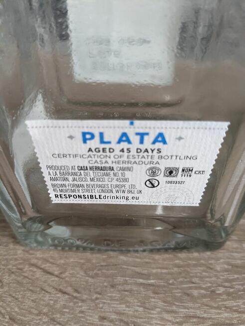 Tequila Herradura 0,7l -PUSTA-kolekcjonerska- real foto