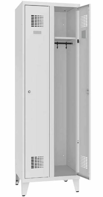 Nowe szafki BHP podwójne z nóżkami na zamek 600x500x1940