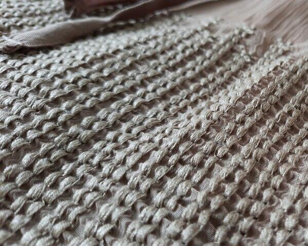 SPÓDNICA beżowa, podszewka-falbana, talia regulow. jak nowa