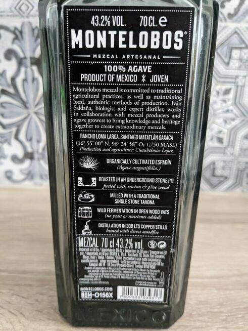 Montelobos 0,7l -PUSTA-kolekcjonerska - real foto