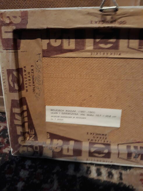 obraz /ułan i dziewczyna 15 ,7 x 20,8 /W Kossak / repr. krak