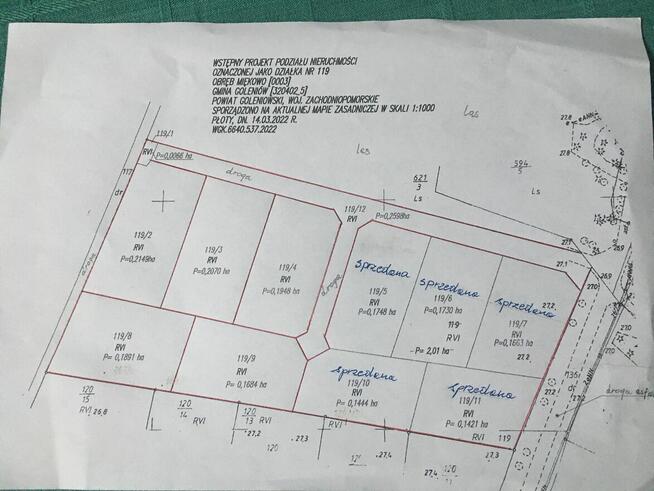 Działka budowlana koło Goleniowa na sprzedaż