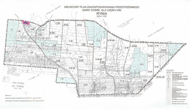 Działka leśna ujęta w MPZP pod zabudowę