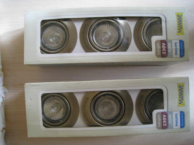 Lampy halogenowe sufitowe 230V 3x50W Philips Massive