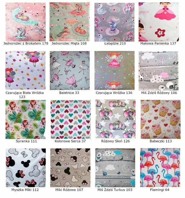 ŚPIWOREK NA ZAMKI 4el 80x120 do przedszkola żłobka WYBÓR