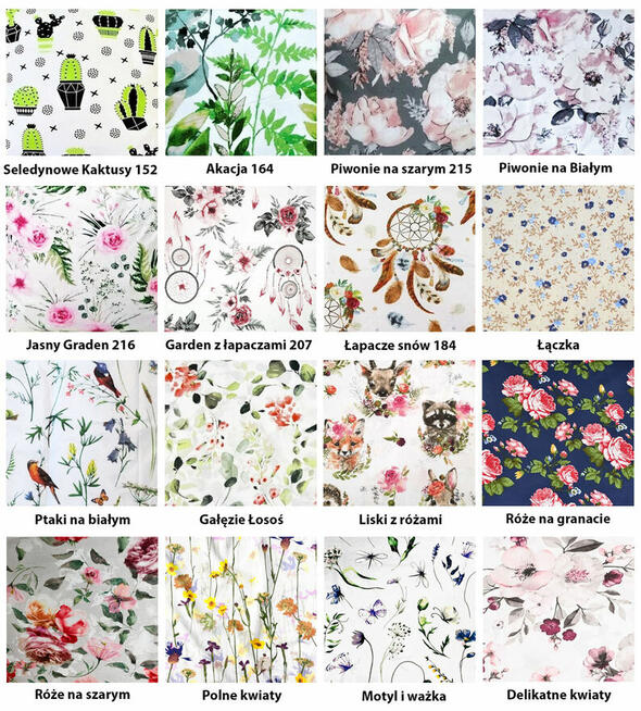 Poszewka 45x45 100% jasiek naturalna BAWEŁNA Wybór Wzoru