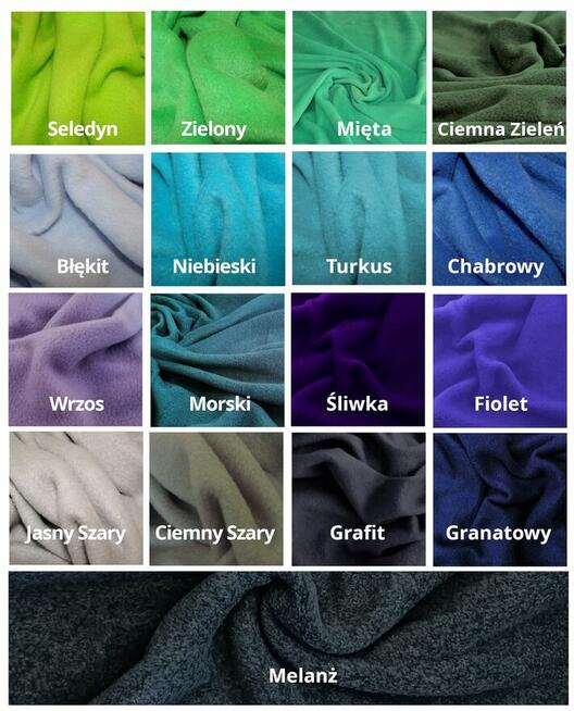 KOCYK koc POLAROWY 220x200 Z POLARU milutki KOLORY DO WYBORU