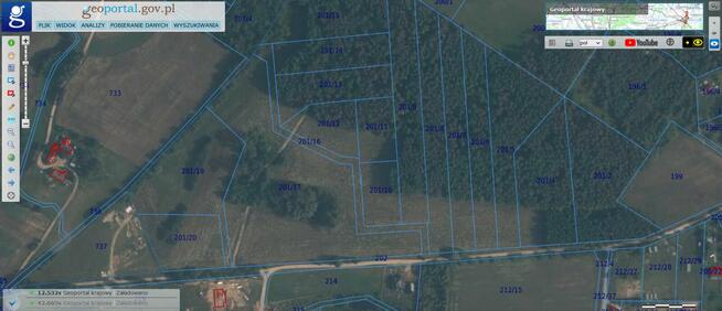 Działki pod zabudowę z prywatnym lasem.