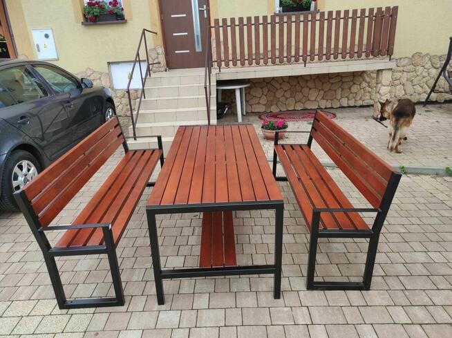Zestaw ogrodowy/ tarasowy, meble stalowe, nowe komplety