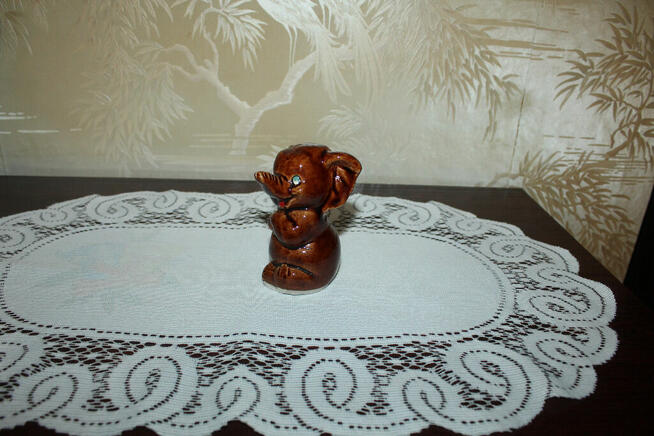 Słonik Porcelit Ceramika + metka PRL