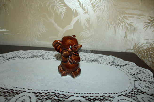 Słonik Porcelit Ceramika + metka PRL