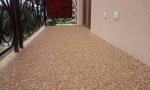 żywica Micronfloor kamienny dywan na balkon , taras