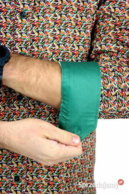 DANIEL BESSI Koszula Męska Fb033 Kolorowa Wesoła różne rozm.