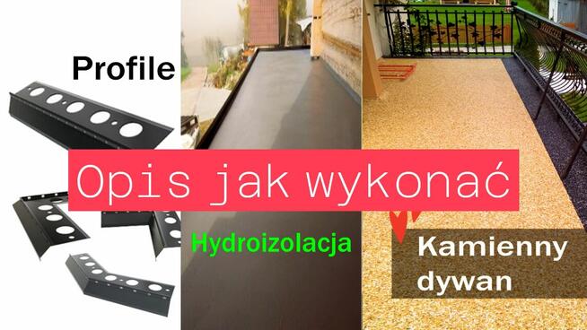 Żywica na balkony tarasy kamienny dywan UV