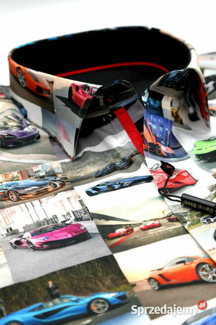 DANIEL BESSI Koszula Męska Fb028 Super AUTA, Samochody L 41