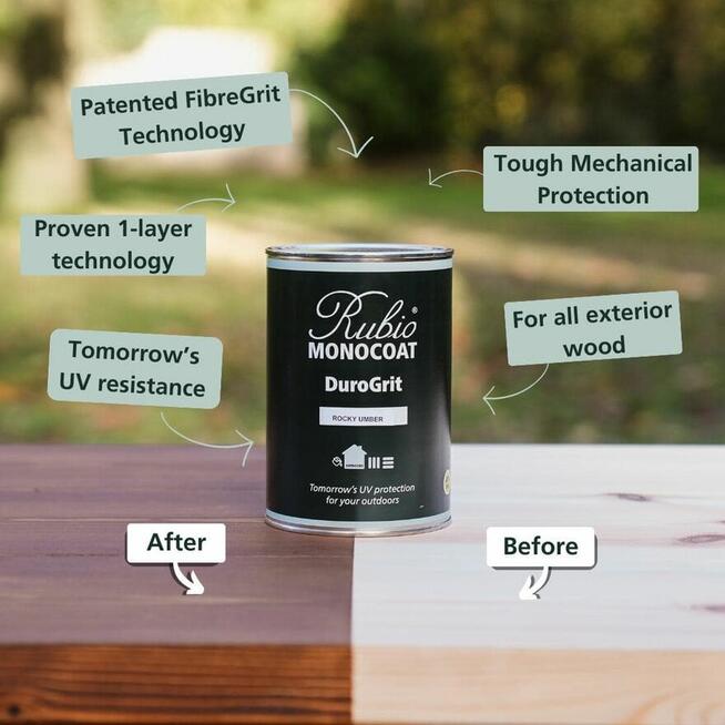 Durogrit Rubio Monocoat NOWOŚĆ na Tarasy Elewacje Pergole