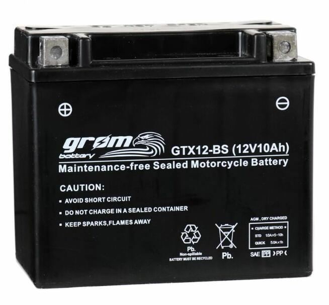 Akumulator motocyklowy GROM GTX12-BS Szafirowa14 532x565x156