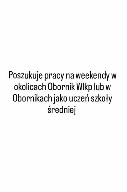 Praca na weekend