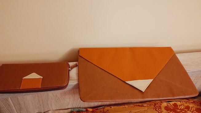 Komplet - torebka kopertówka + portfel - Eido