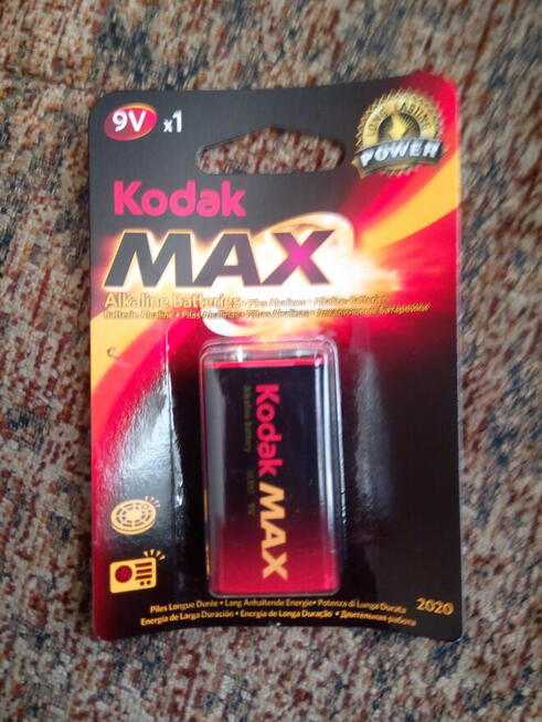 nowe baterie Kodak 9V