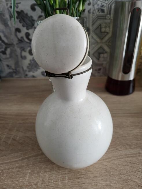 Stary zamykany pojemnik ceramiczny - real foto