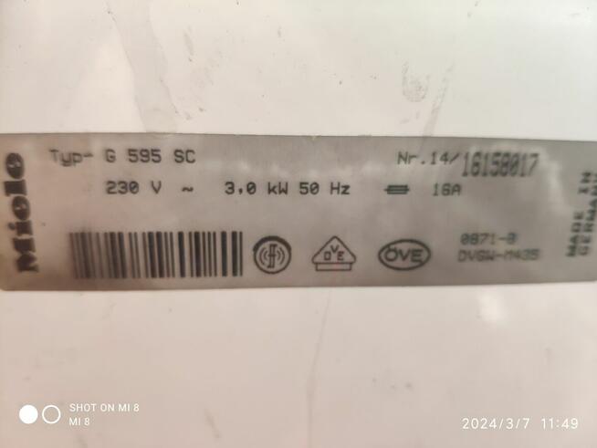 Zmywarka Miele Super Electronic G 595 SC, części