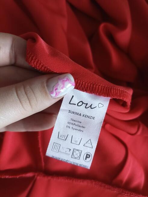 Czerwona sukienka z odkrytymi plecami Lou Kenzie r. XL 42