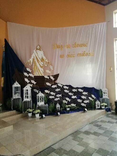 Łódź dekoracja Pierwsza Komunia Boże Ciało