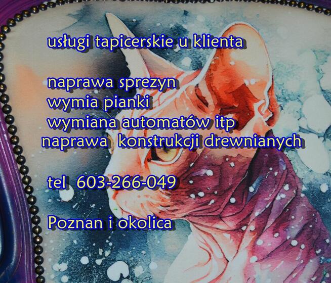 usługi tapicerskie u klienta Poznań i okolica