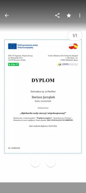 Opiekun osoby starszej