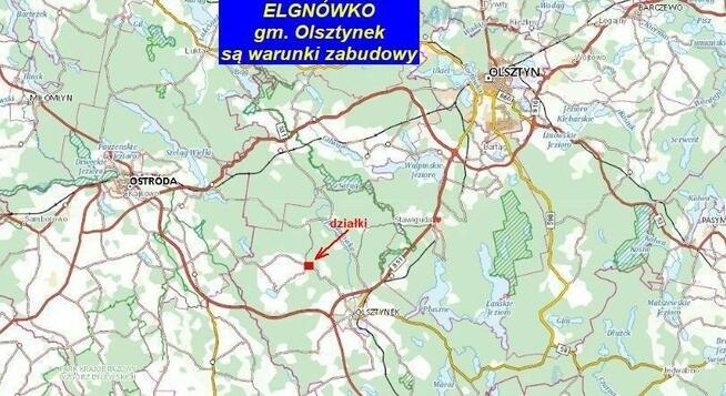 Olsztynek-( wieś Elgnówko) działka siedliskowa pow=4800 m2