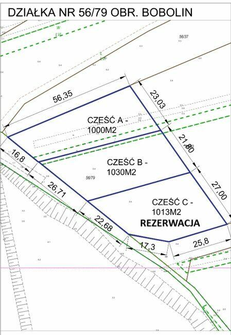Działki pod studium około 1000 metrów od plaży
