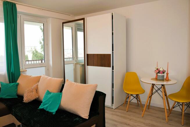 Mieszkanie, przytulna i duża kawalerka 35m2 + balkon + piwnica