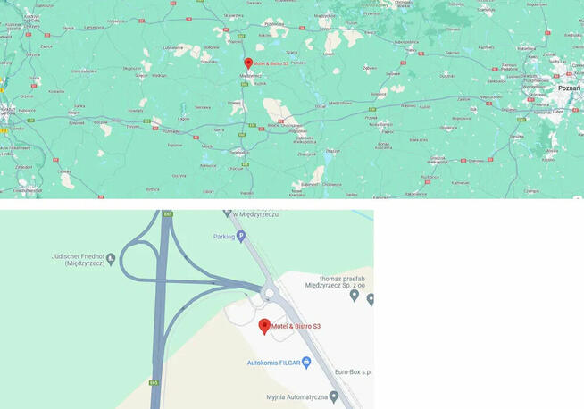 Motel z automatyczną recepcją i lokalem gastronomicznym