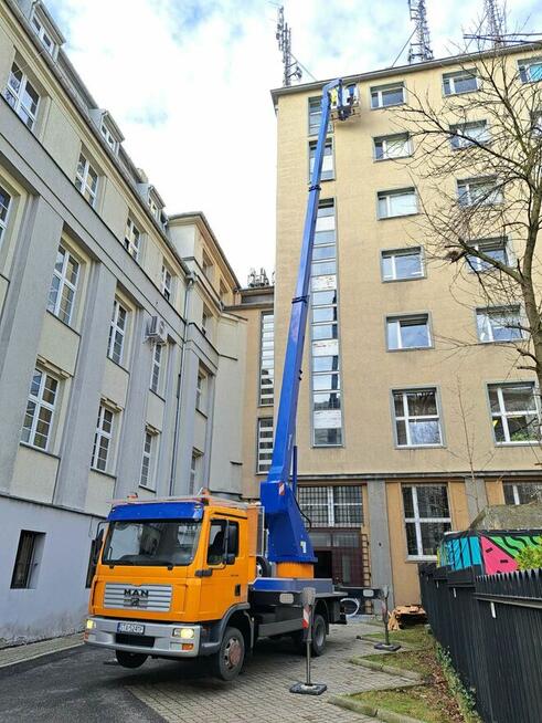 Zwyżka Zabrze wynajem zwyżki podnośnik koszowy do 35m