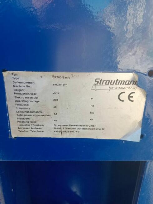 Belownica prasa do foli kartonu makulatury odpadów śmieci