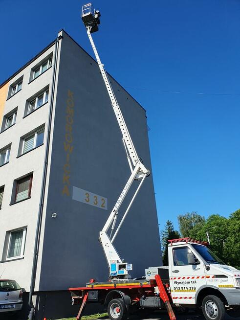 Podnośnik koszowy Zwyżka Usługi Wynajem 20m