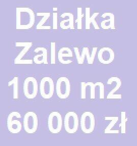 Działka budowlana - Zalewo - 1000 m2 - 60 000 zł