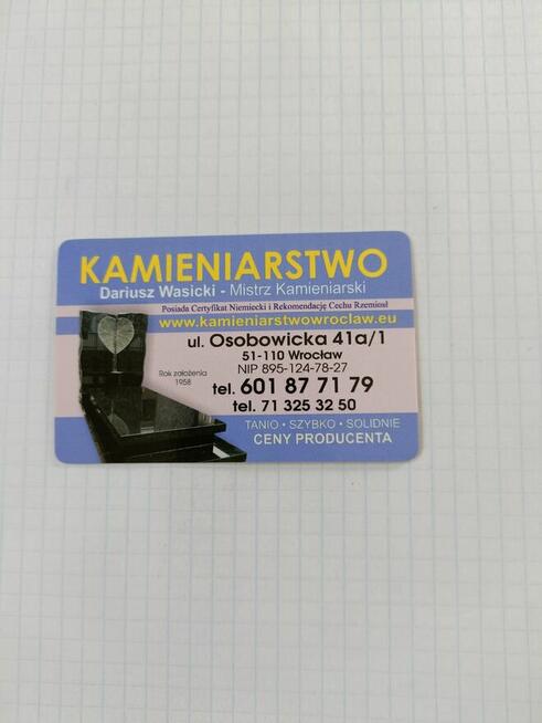 ZIMOWA WYPRZEDAŻ-Kamieniarstwo Dariusz Wasicki Wrocław