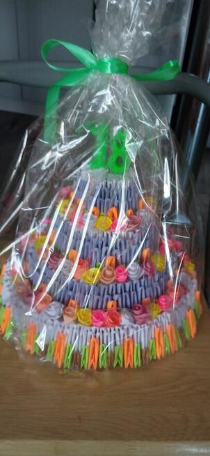 Tort urodzinowy origami modułowe