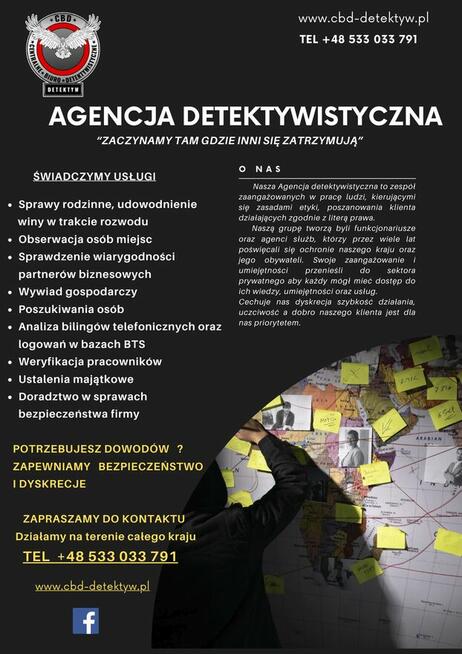 Prywatny DETEKTYW Profesjonalnie, Dyskretnie, Szybko