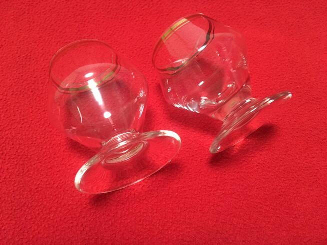 PRL stare kieliszki pasek paski