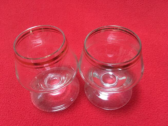 PRL stare kieliszki pasek paski