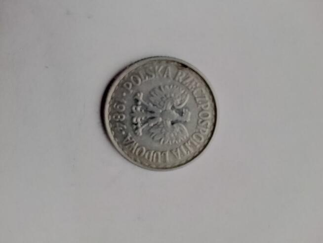 Nietypowe 1 zł z 1984 r.destrukt orzełek przesunięcie o 90 s