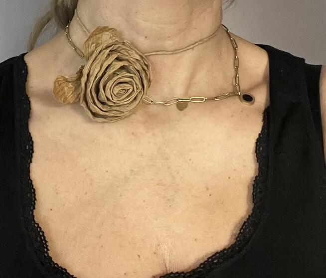 Naszyjnik lub bransoletka róża, hand made