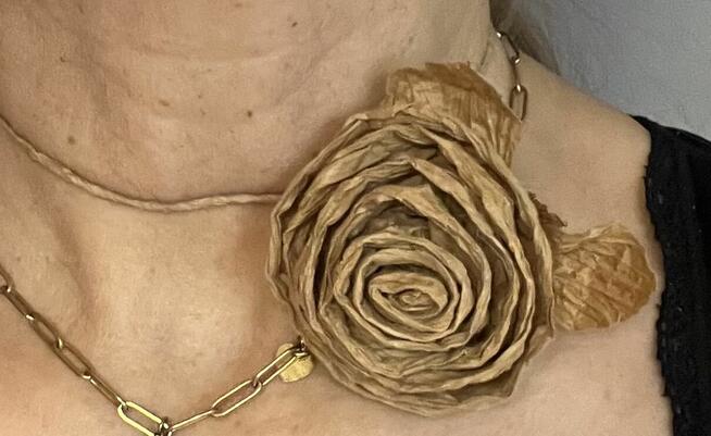 Naszyjnik lub bransoletka róża, hand made