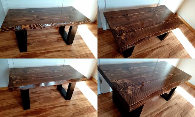 stolik kawowy rustyk z drewna drewniany ława stół 98cm X01