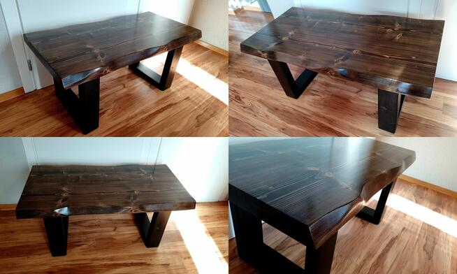 stolik kawowy rustyk z drewna drewniany ława stół 96cm X02