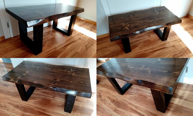 stolik kawowy rustyk z drewna drewniany ława stół 96cm X02