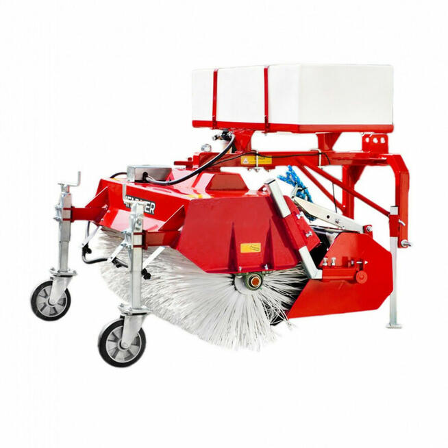 Zamiatarka 120 cm do traktora z koszem i pojemnikiem nawadni